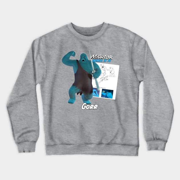 Mightor Enemies in 3D: Gorr Crewneck Sweatshirt by nonpertinente